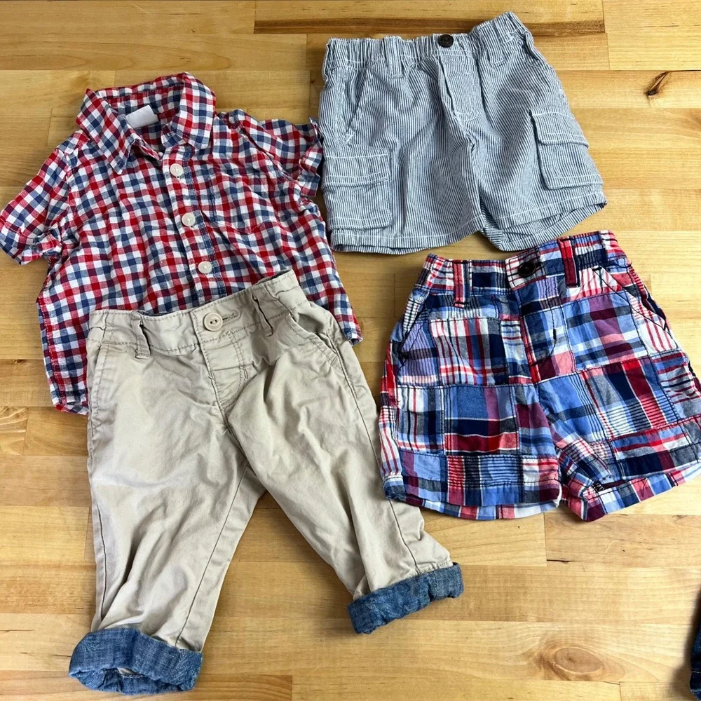 Janie and Jack Gap‎ Gymboree Clothing Lot Baby Size 3-6 Months Preppy Plaid